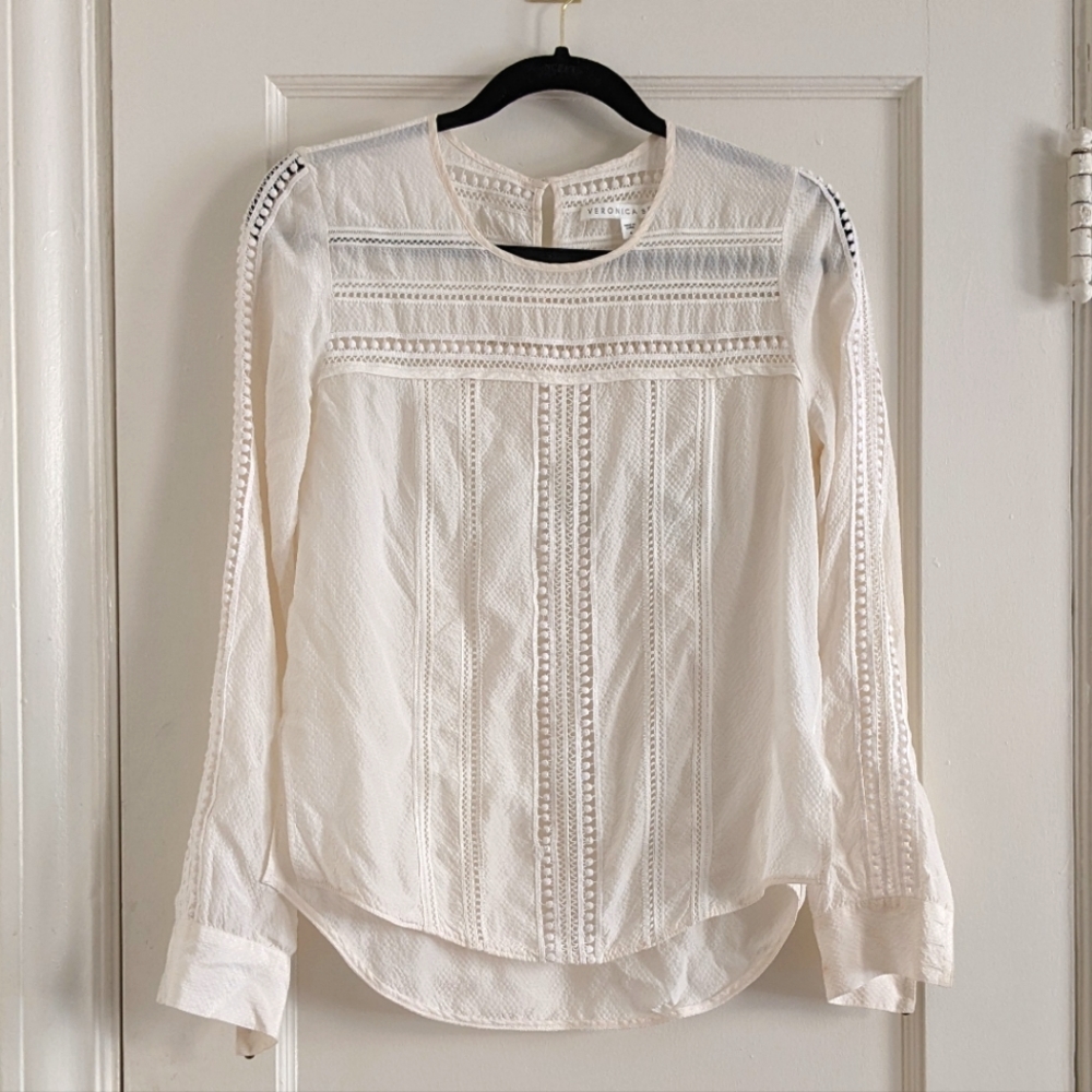 Veronica Beard white silk blouse